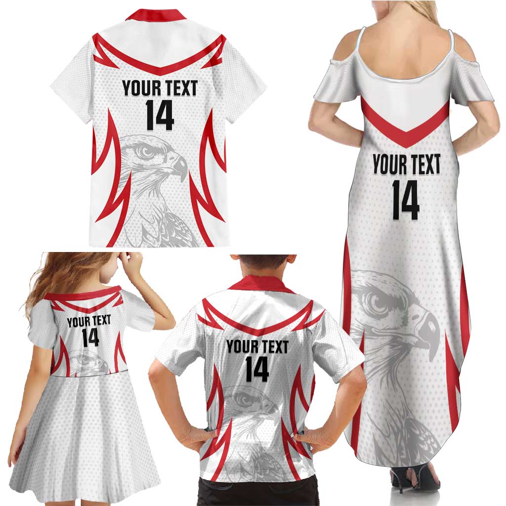 Jordan Football Custom Family Matching Summer Maxi Dress and Hawaiian Shirt Go The Chivalrous Ones - Wonder Print Shop