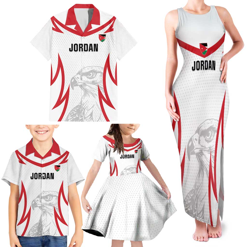 Jordan Football Custom Family Matching Tank Maxi Dress and Hawaiian Shirt Go The Chivalrous Ones - Wonder Print Shop