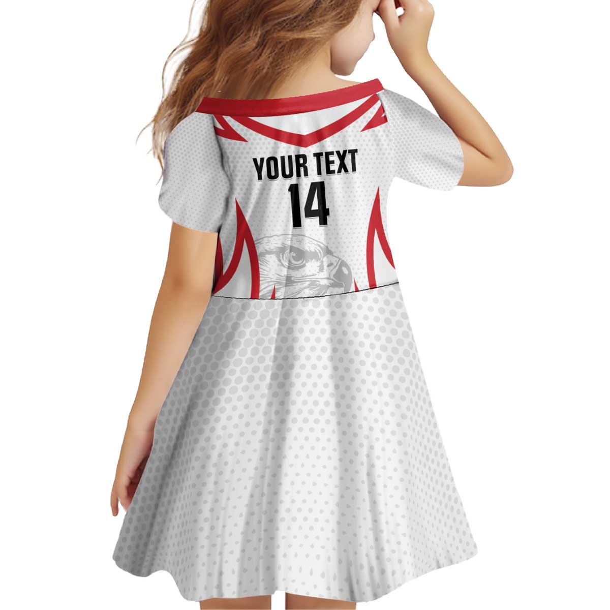 Jordan Football Custom Kid Short Sleeve Dress Go The Chivalrous Ones - Wonder Print Shop