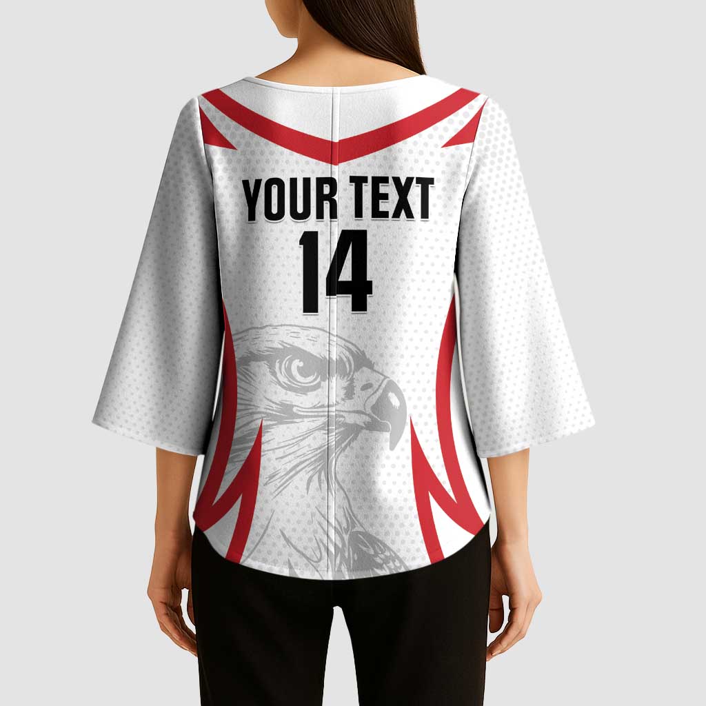 Jordan Football Custom Kimono Sleeve Blouse Go The Chivalrous Ones - Wonder Print Shop