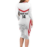 Jordan Football Custom Long Sleeve Bodycon Dress Go The Chivalrous Ones - Wonder Print Shop