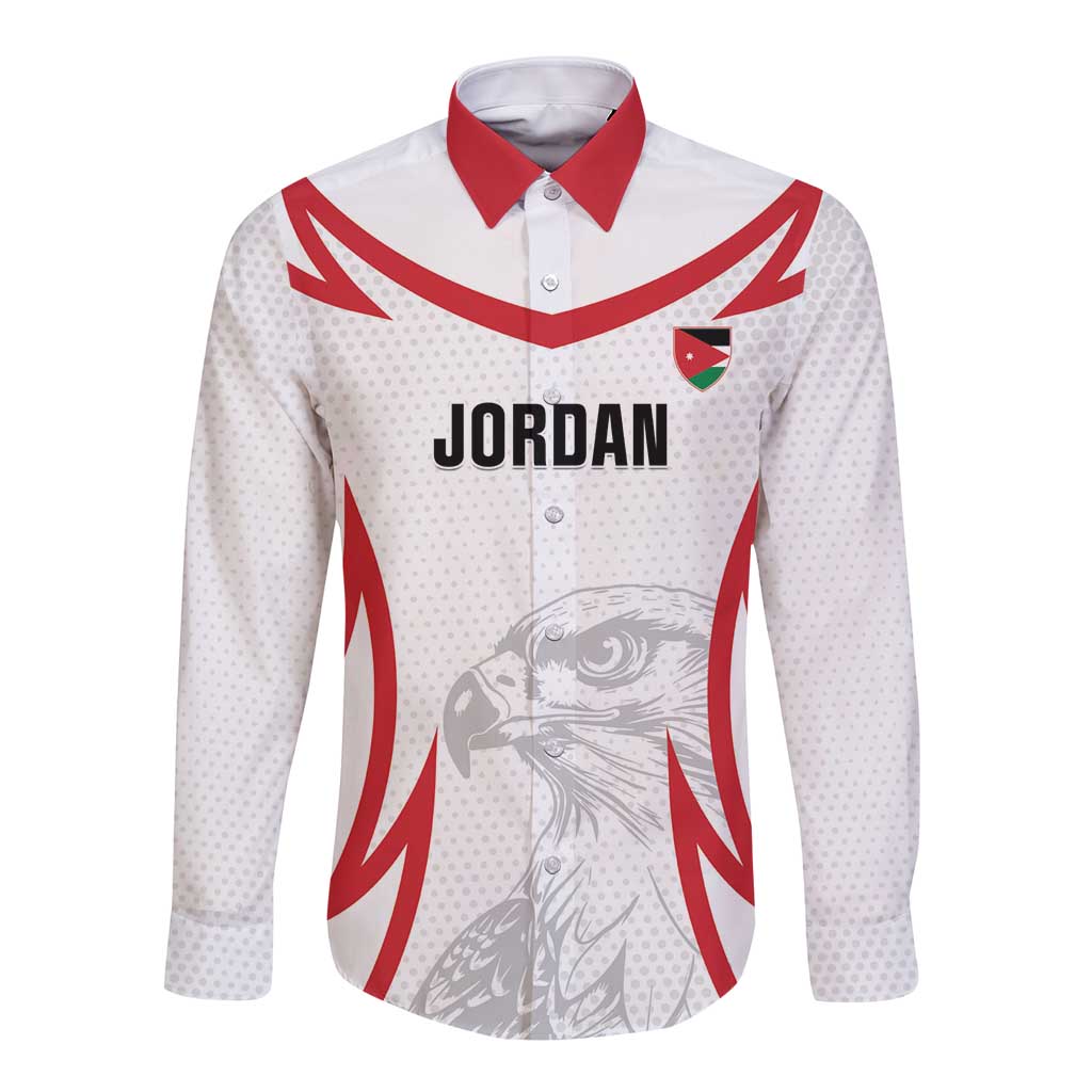 Jordan Football Custom Long Sleeve Button Shirt Go The Chivalrous Ones - Wonder Print Shop