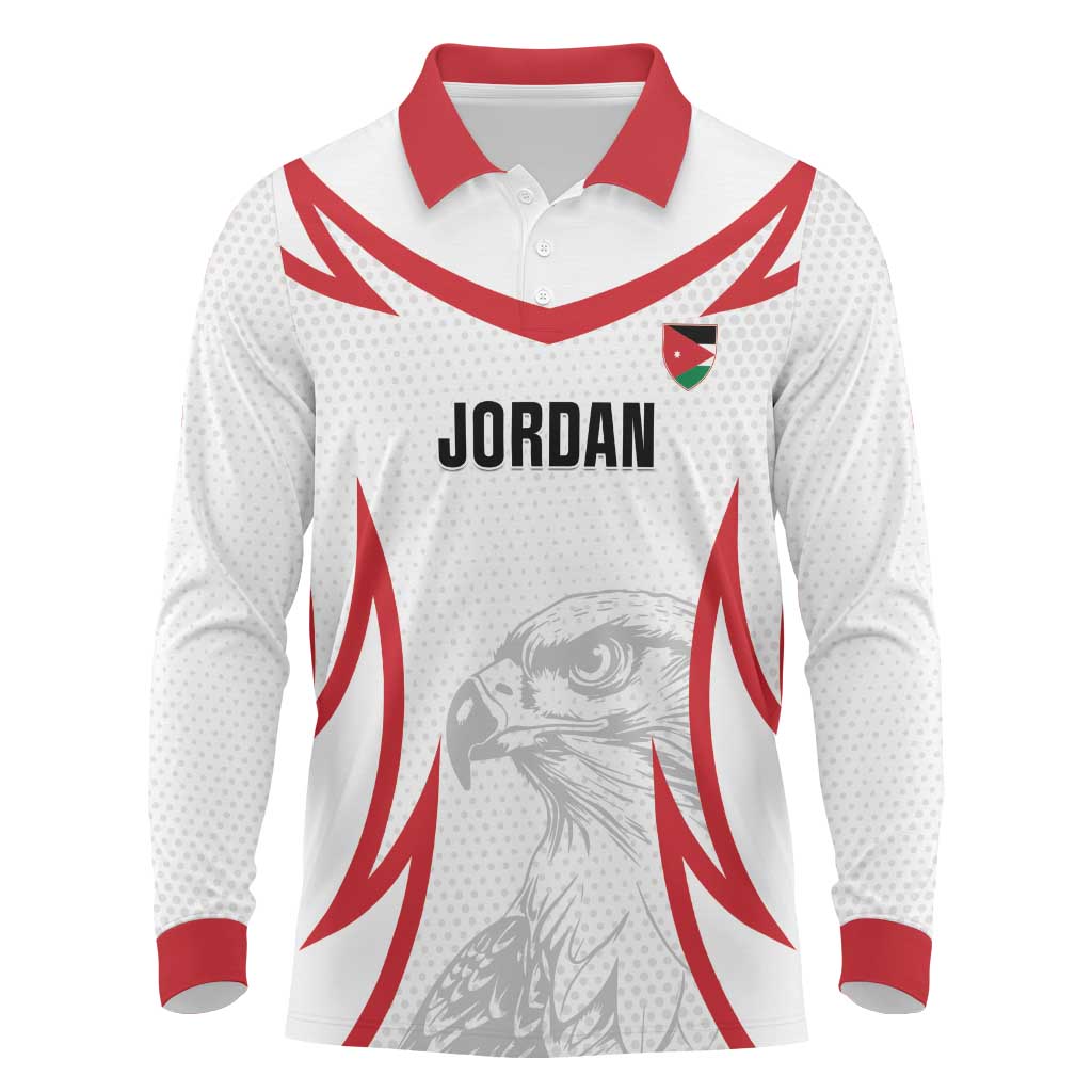 Jordan Football Custom Long Sleeve Polo Shirt Go The Chivalrous Ones - Wonder Print Shop