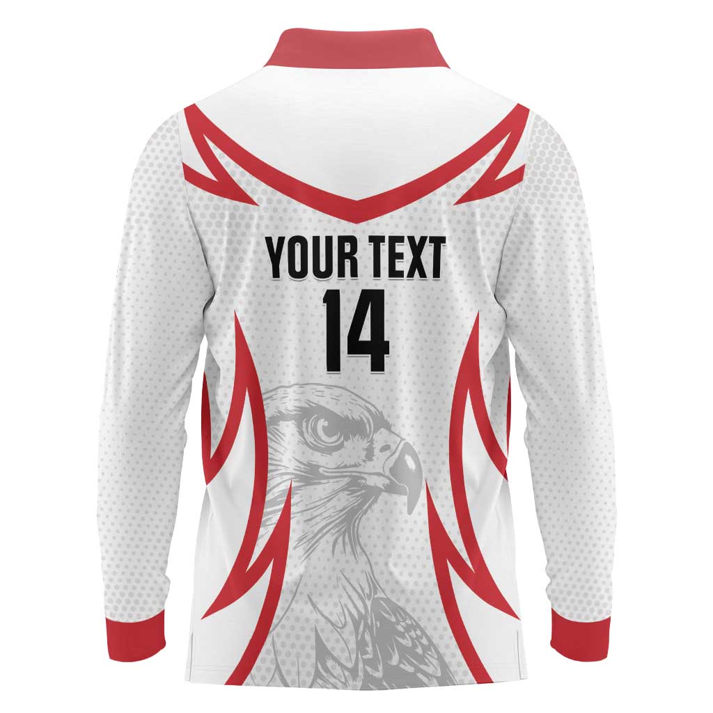 Jordan Football Custom Long Sleeve Polo Shirt Go The Chivalrous Ones - Wonder Print Shop