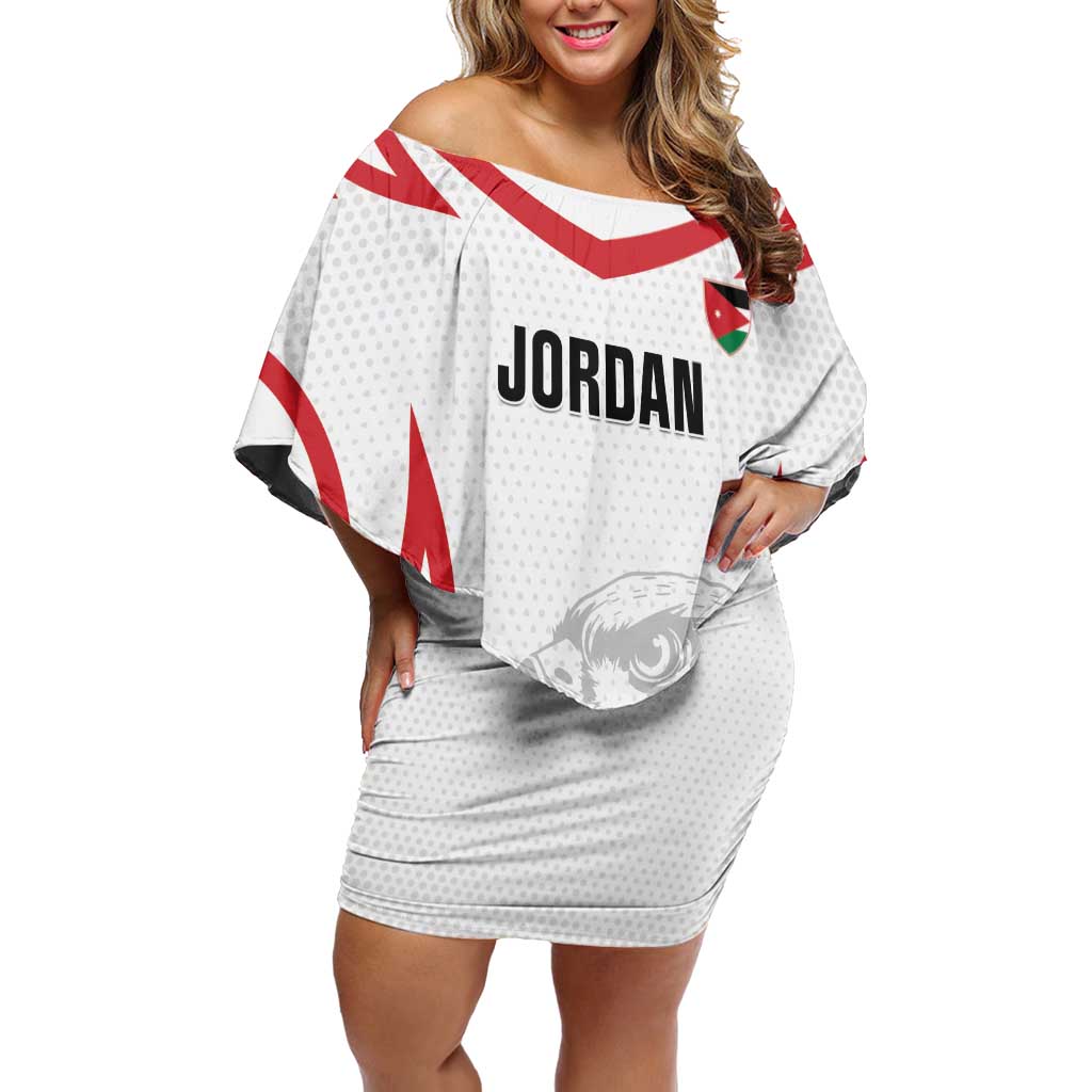Jordan Football Custom Off Shoulder Short Dress Go The Chivalrous Ones - Wonder Print Shop