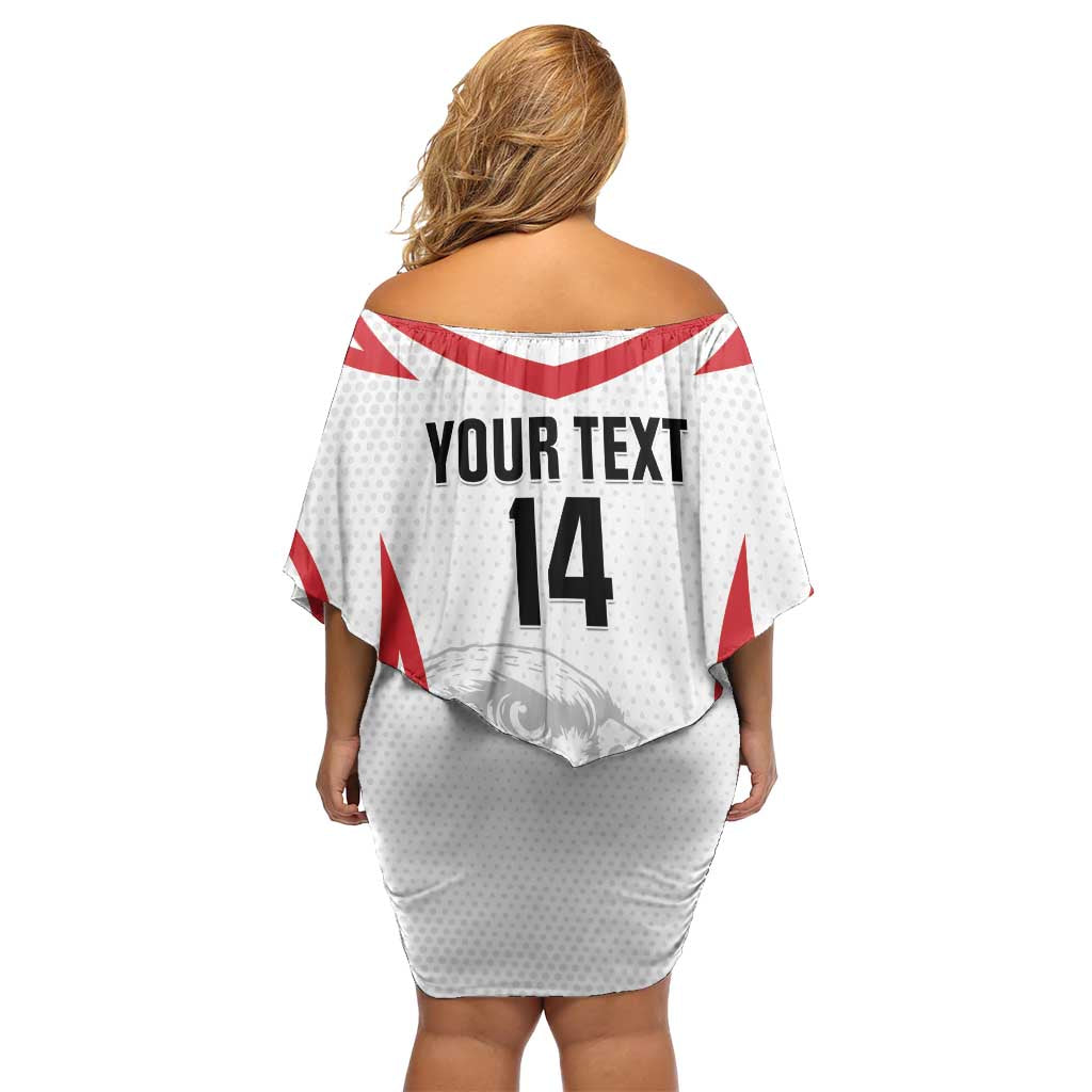 Jordan Football Custom Off Shoulder Short Dress Go The Chivalrous Ones - Wonder Print Shop