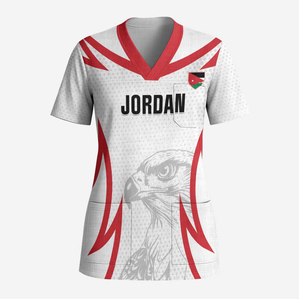 Jordan Football Custom Scrub Top Go The Chivalrous Ones - Wonder Print Shop