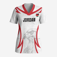 Jordan Football Custom Scrub Top Go The Chivalrous Ones - Wonder Print Shop