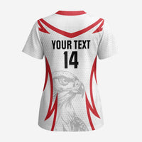 Jordan Football Custom Scrub Top Go The Chivalrous Ones - Wonder Print Shop
