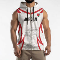 Jordan Football Custom Sleeveless Zip Hoodie Go The Chivalrous Ones - Wonder Print Shop