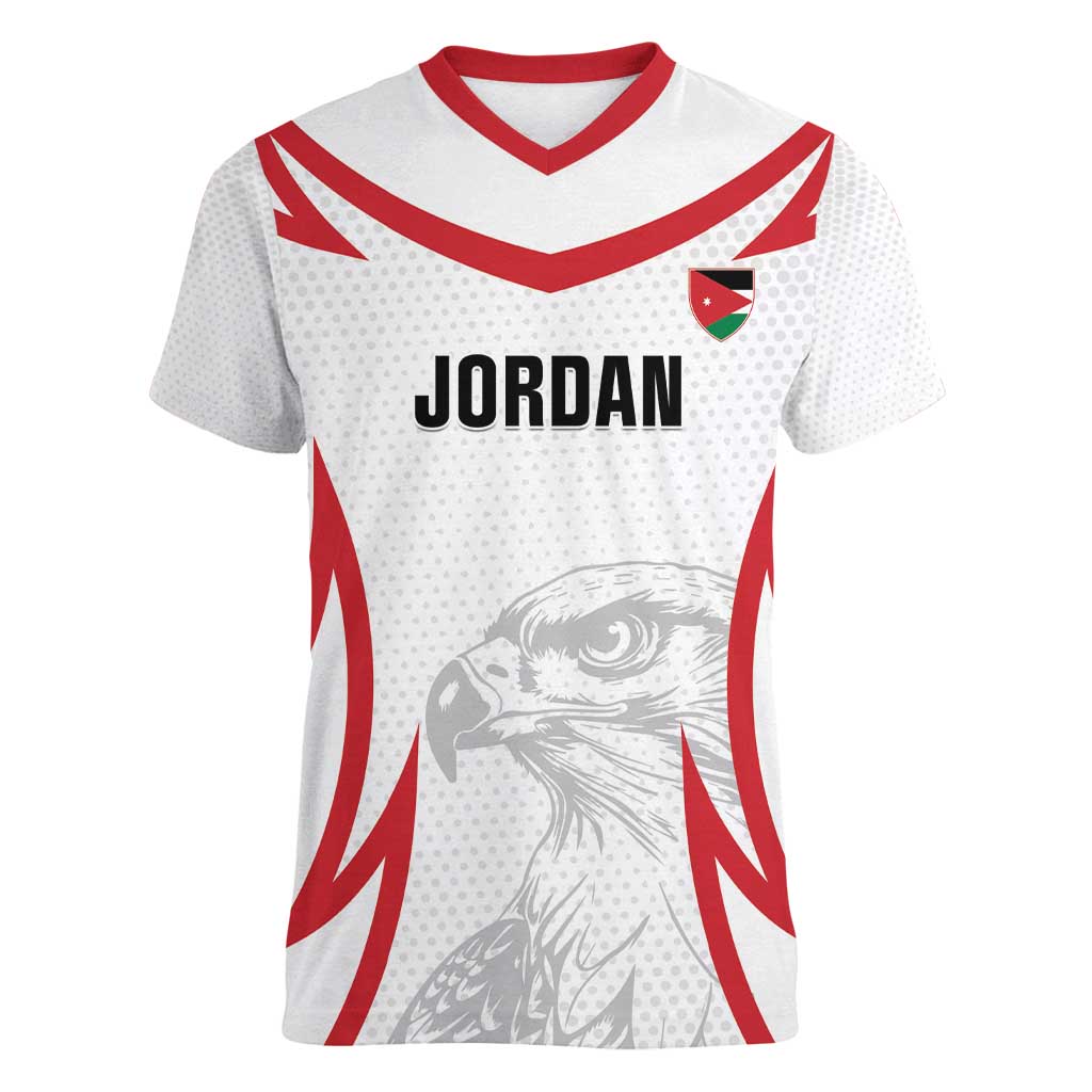 Jordan Football Custom Women V-Neck T-Shirt Go The Chivalrous Ones - Wonder Print Shop
