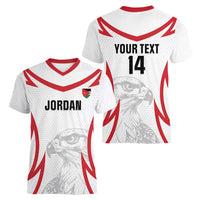 Jordan Football Custom Women V-Neck T-Shirt Go The Chivalrous Ones - Wonder Print Shop