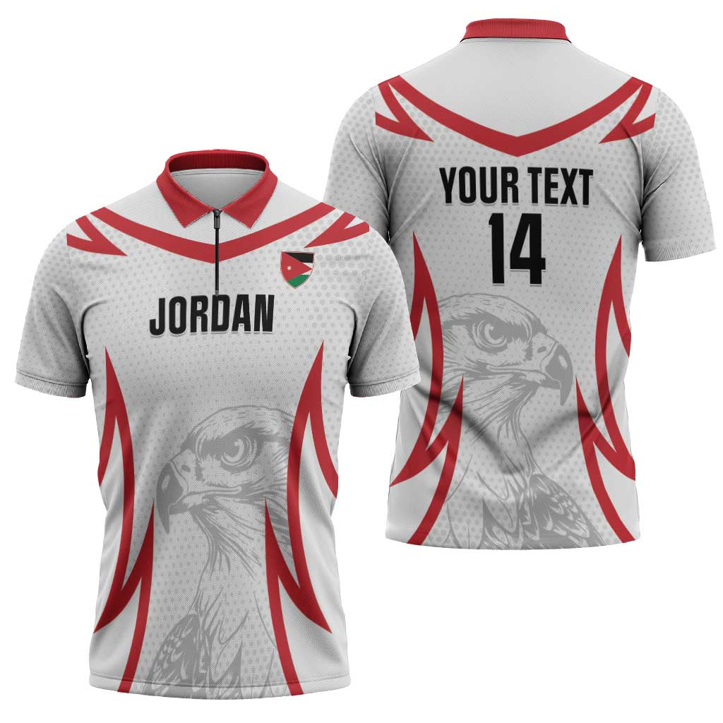 Jordan Football Custom Zipper Polo Shirt Go The Chivalrous Ones - Wonder Print Shop