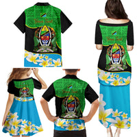 Personalised Tanzania Independence Day Family Matching Puletasi Dress and Hawaiian Shirt Heri ya Siku ya Uhuru African Pattern - Wonder Print Shop