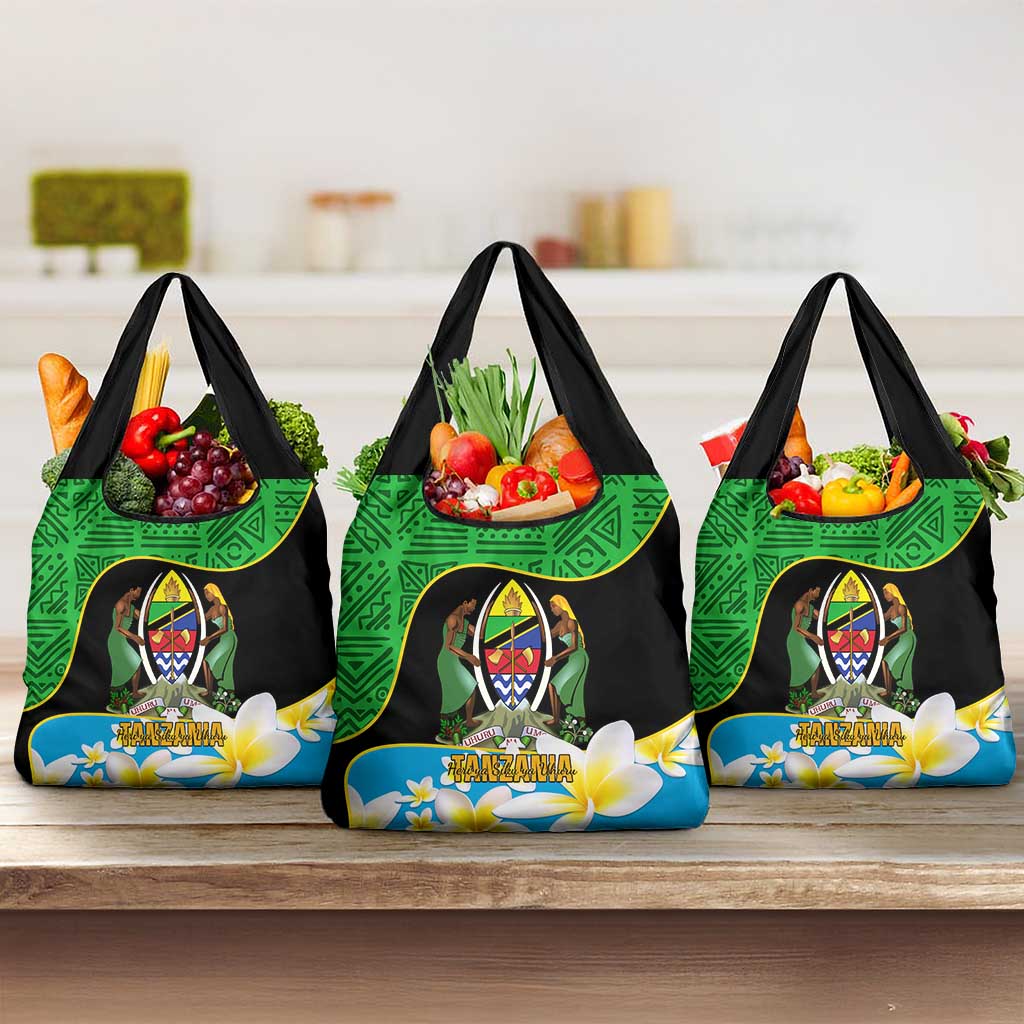 Personalised Tanzania Independence Day Grocery Bag Heri ya Siku ya Uhuru African Pattern