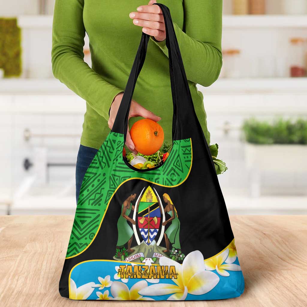 Personalised Tanzania Independence Day Grocery Bag Heri ya Siku ya Uhuru African Pattern