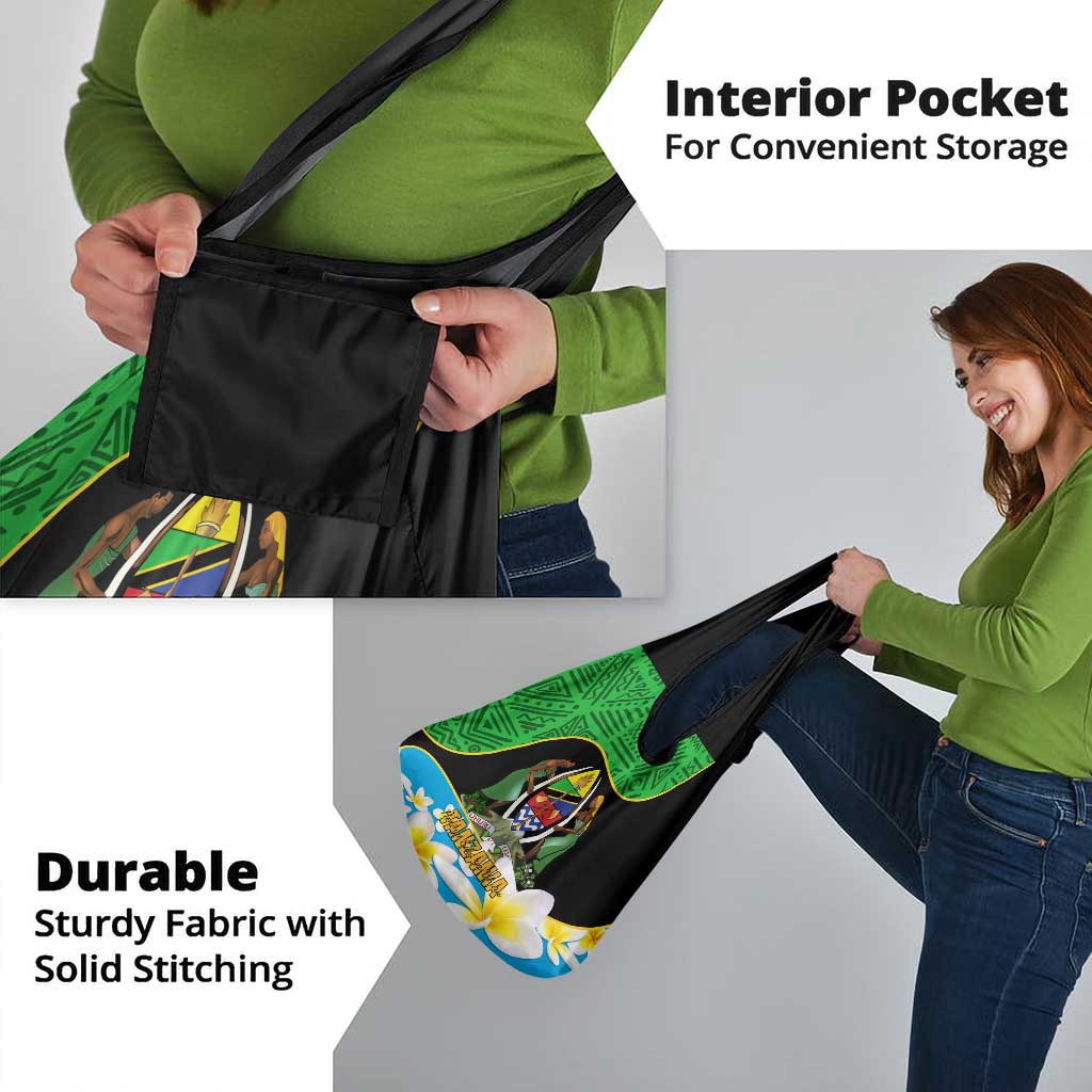 Personalised Tanzania Independence Day Grocery Bag Heri ya Siku ya Uhuru African Pattern