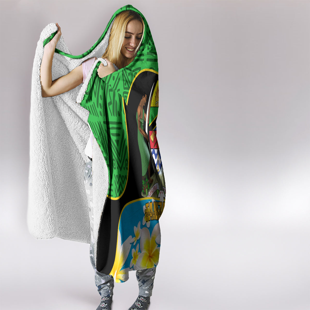 personalised-tanzania-independence-day-hooded-blanket-heri-ya-siku-ya-uhuru-african-pattern