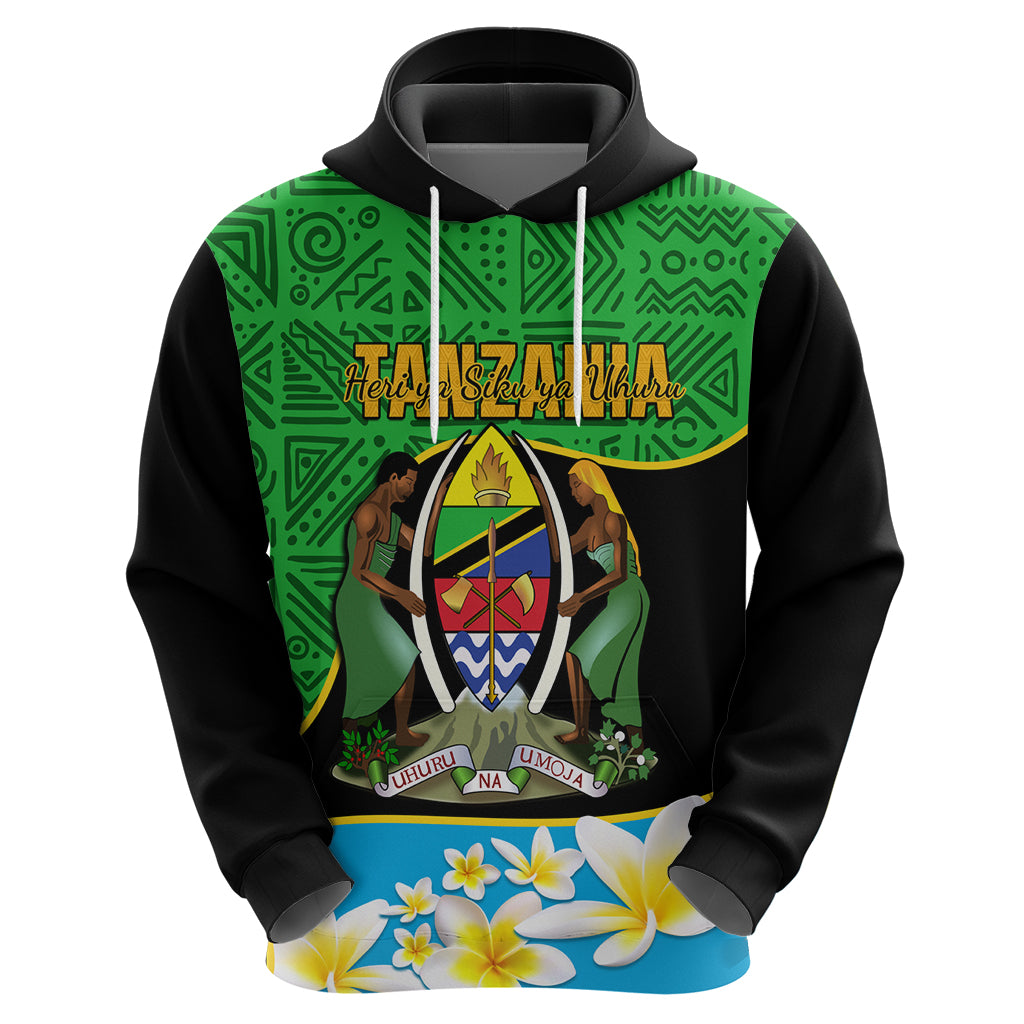 Personalised Tanzania Independence Day Hoodie Heri ya Siku ya Uhuru African Pattern - Wonder Print Shop