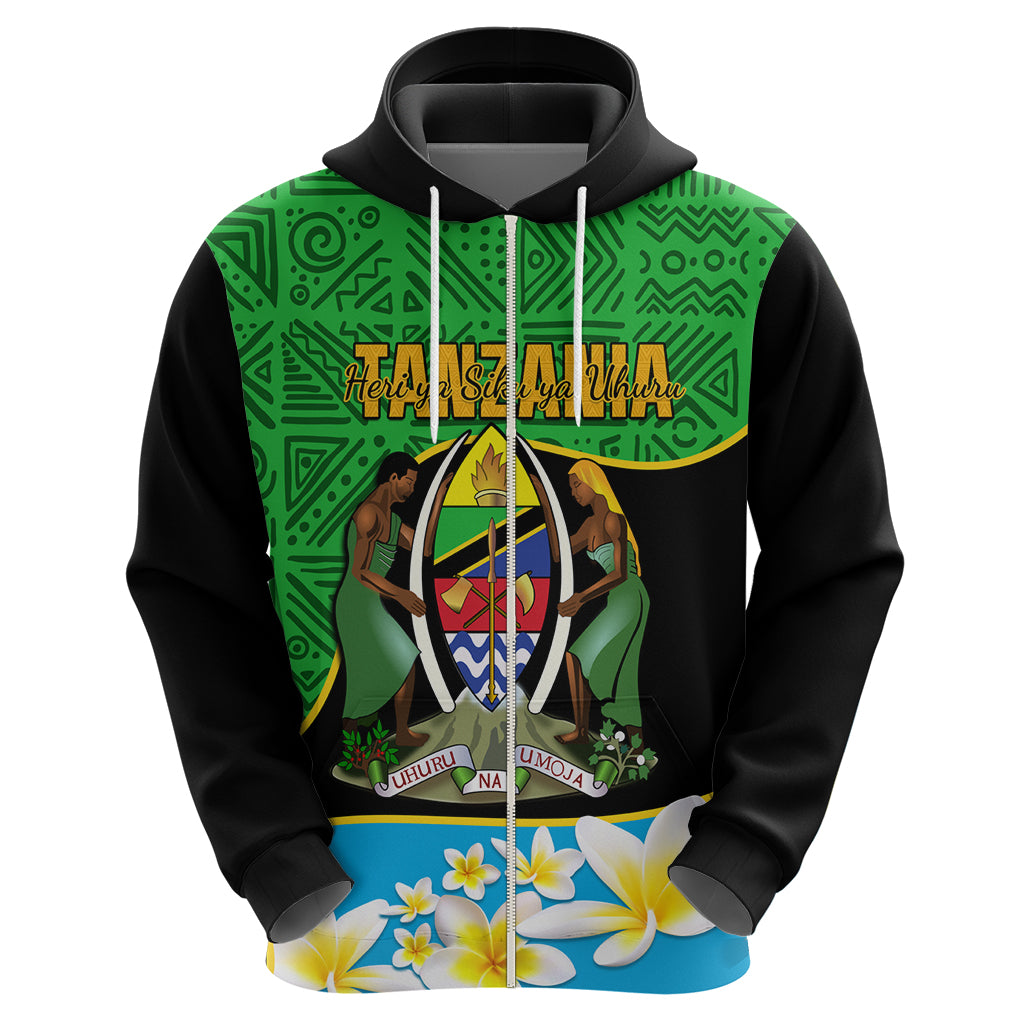 Personalised Tanzania Independence Day Hoodie Heri ya Siku ya Uhuru African Pattern - Wonder Print Shop