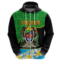 Personalised Tanzania Independence Day Hoodie Heri ya Siku ya Uhuru African Pattern - Wonder Print Shop