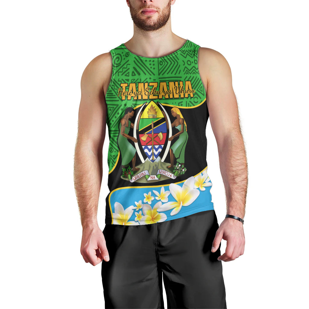 Personalised Tanzania Independence Day Men Tank Top Heri ya Siku ya Uhuru African Pattern - Wonder Print Shop