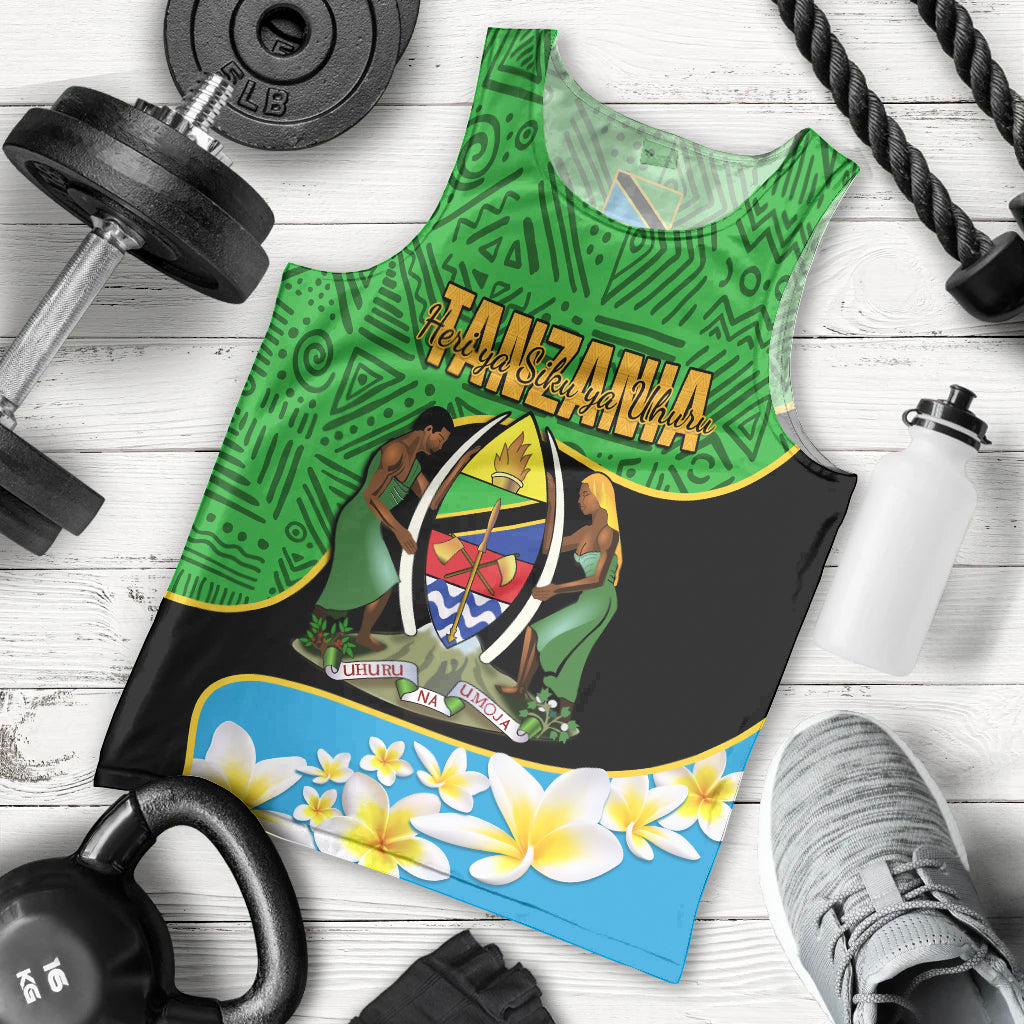 Personalised Tanzania Independence Day Men Tank Top Heri ya Siku ya Uhuru African Pattern - Wonder Print Shop