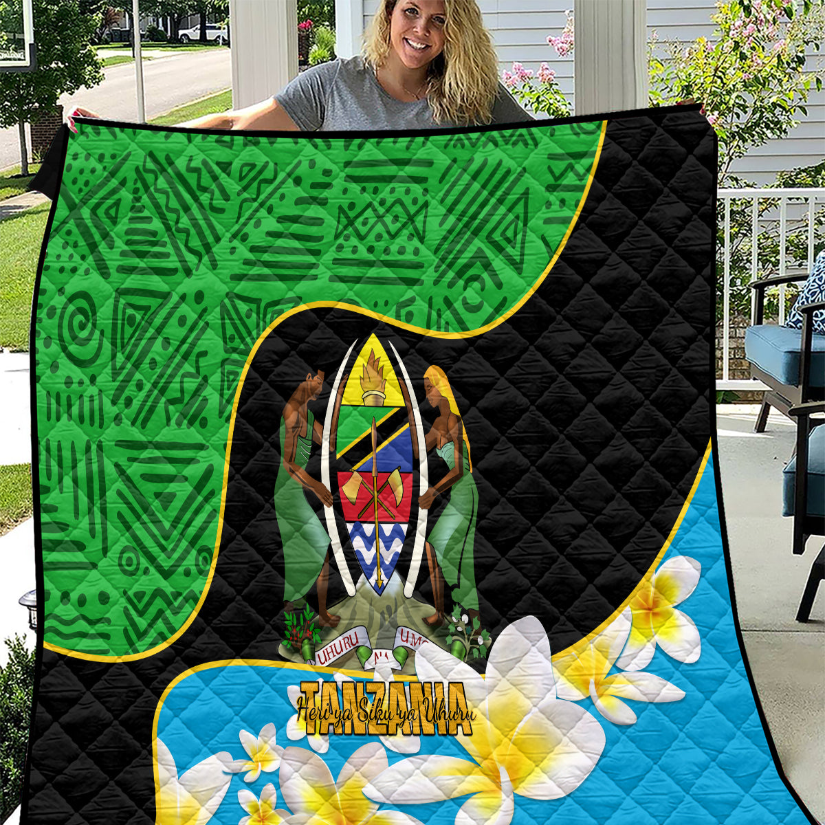 Personalised Tanzania Independence Day Quilt Heri ya Siku ya Uhuru African Pattern - Wonder Print Shop