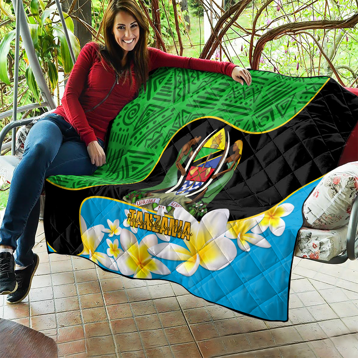 Personalised Tanzania Independence Day Quilt Heri ya Siku ya Uhuru African Pattern - Wonder Print Shop