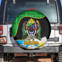 Personalised Tanzania Independence Day Spare Tire Cover Heri ya Siku ya Uhuru African Pattern - Wonder Print Shop