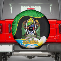Personalised Tanzania Independence Day Spare Tire Cover Heri ya Siku ya Uhuru African Pattern - Wonder Print Shop