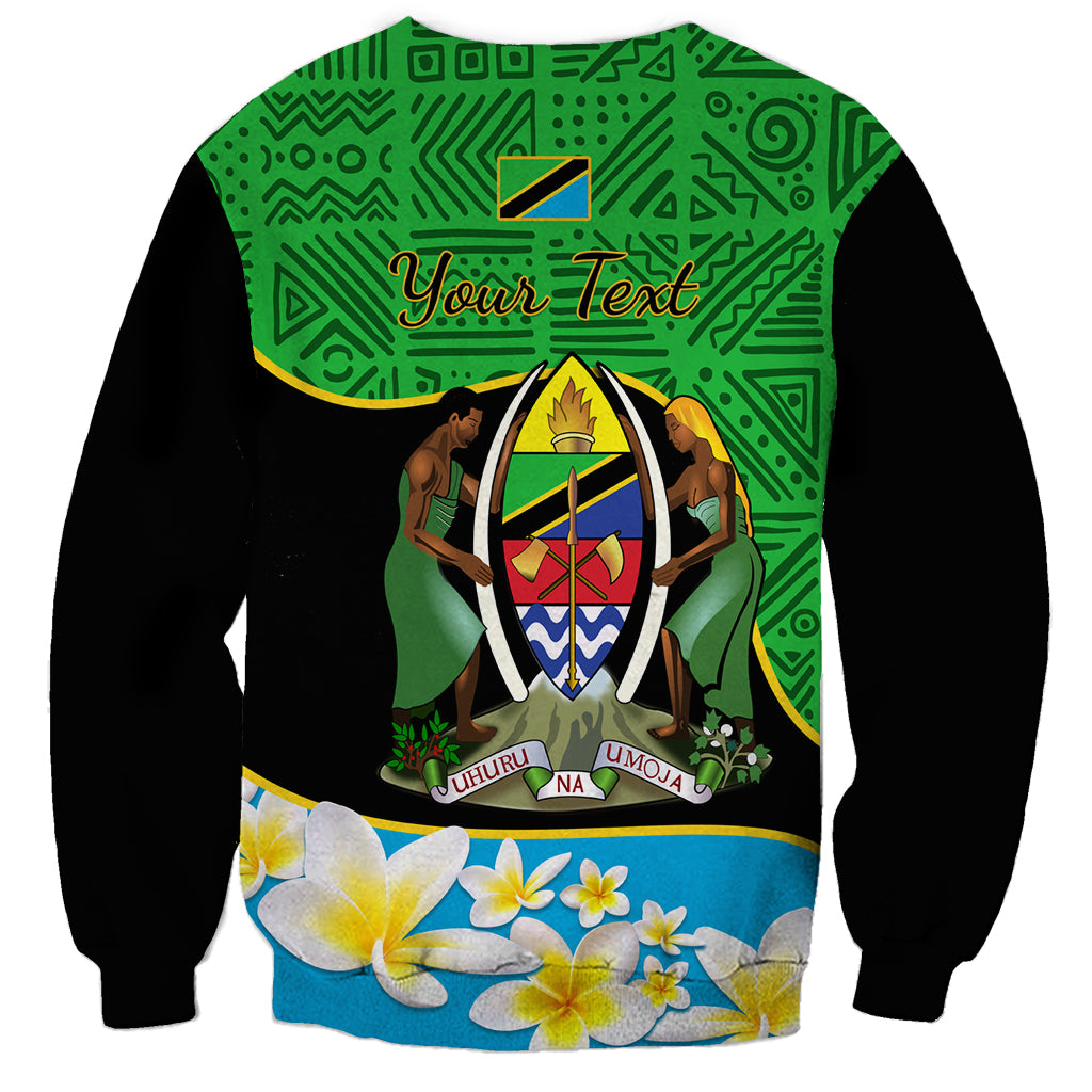 Personalised Tanzania Independence Day Sweatshirt Heri ya Siku ya Uhuru African Pattern - Wonder Print Shop