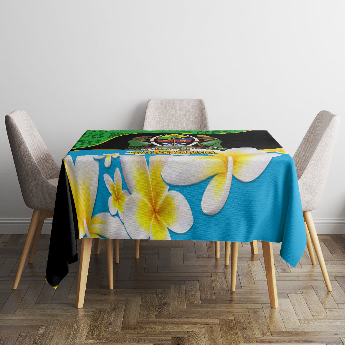 Personalised Tanzania Independence Day Tablecloth Heri ya Siku ya Uhuru African Pattern - Wonder Print Shop