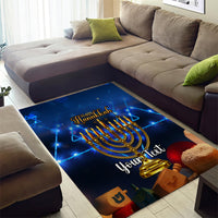 Personalised Hanukkah Area Rug Menorah Happy Jewish Holiday - Wonder Print Shop