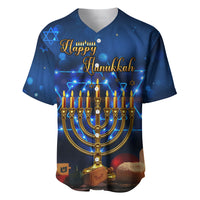 Personalised Hanukkah Baseball Jersey Menorah Happy Jewish Holiday - Wonder Print Shop