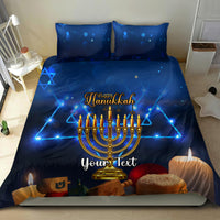 Personalised Hanukkah Bedding Set Menorah Happy Jewish Holiday - Wonder Print Shop