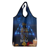 Personalised Hanukkah Grocery Bag Menorah Happy Jewish Holiday