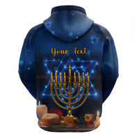 Personalised Hanukkah Hoodie Menorah Happy Jewish Holiday - Wonder Print Shop