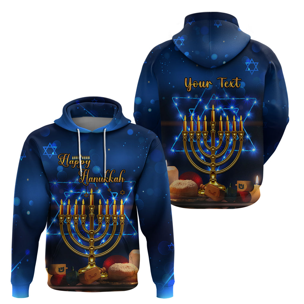 Personalised Hanukkah Hoodie Menorah Happy Jewish Holiday - Wonder Print Shop
