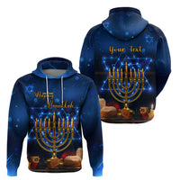 Personalised Hanukkah Hoodie Menorah Happy Jewish Holiday - Wonder Print Shop