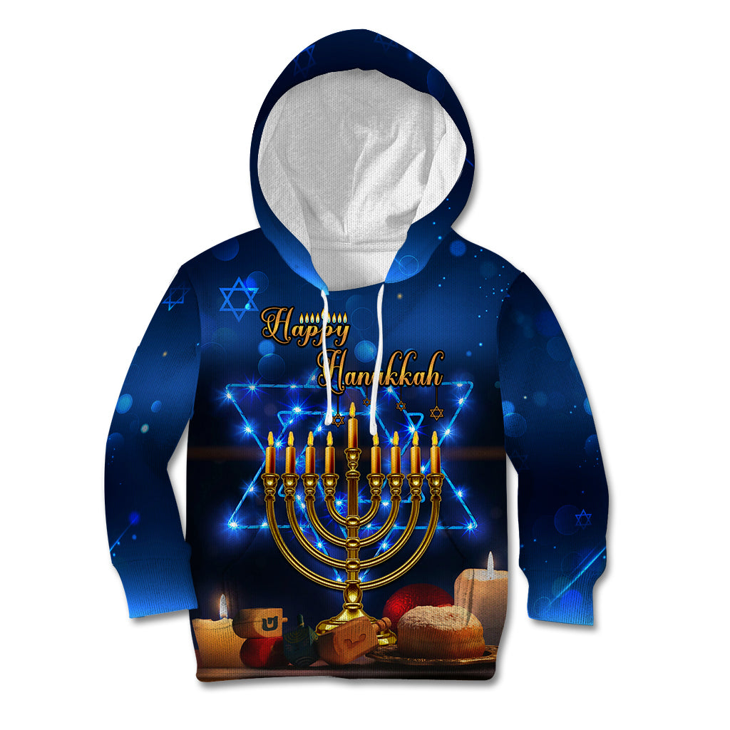 Personalised Hanukkah Kid Hoodie Menorah Happy Jewish Holiday - Wonder Print Shop