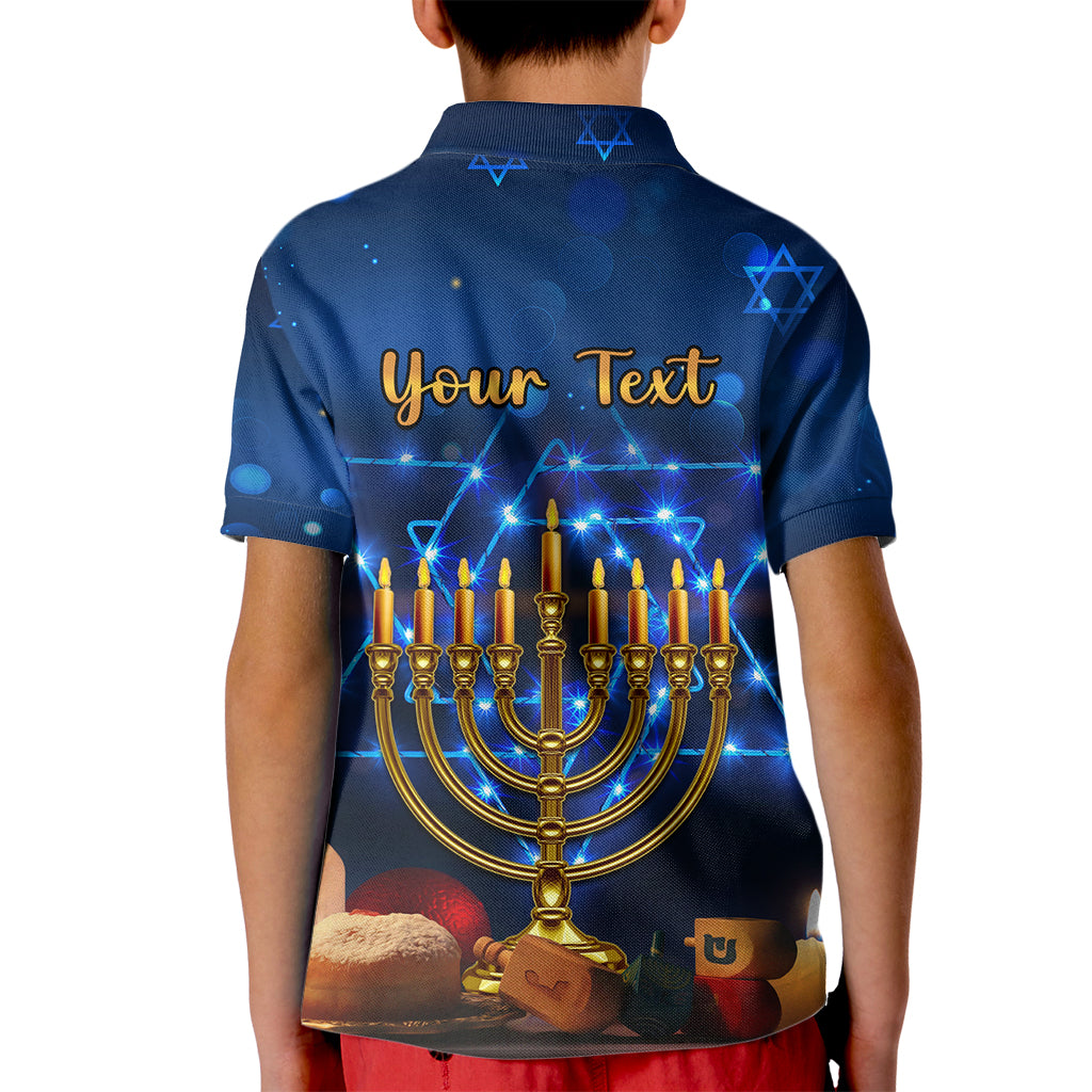Personalised Hanukkah Kid Polo Shirt Menorah Happy Jewish Holiday - Wonder Print Shop