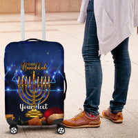 Personalised Hanukkah Luggage Cover Menorah Happy Jewish Holiday - Wonder Print Shop