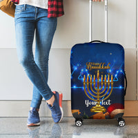 Personalised Hanukkah Luggage Cover Menorah Happy Jewish Holiday - Wonder Print Shop