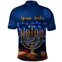 Personalised Hanukkah Polo Shirt Menorah Happy Jewish Holiday - Wonder Print Shop