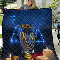 Personalised Hanukkah Quilt Menorah Happy Jewish Holiday - Wonder Print Shop