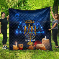 Personalised Hanukkah Quilt Menorah Happy Jewish Holiday - Wonder Print Shop