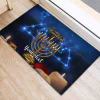 Personalised Hanukkah Rubber Doormat Menorah Happy Jewish Holiday - Wonder Print Shop