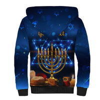 Personalised Hanukkah Sherpa Hoodie Menorah Happy Jewish Holiday - Wonder Print Shop