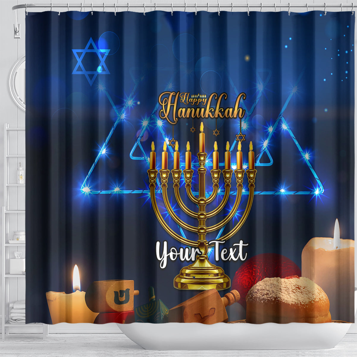 personalised-hanukkah-shower-curtain-menorah-happy-jewish-holiday